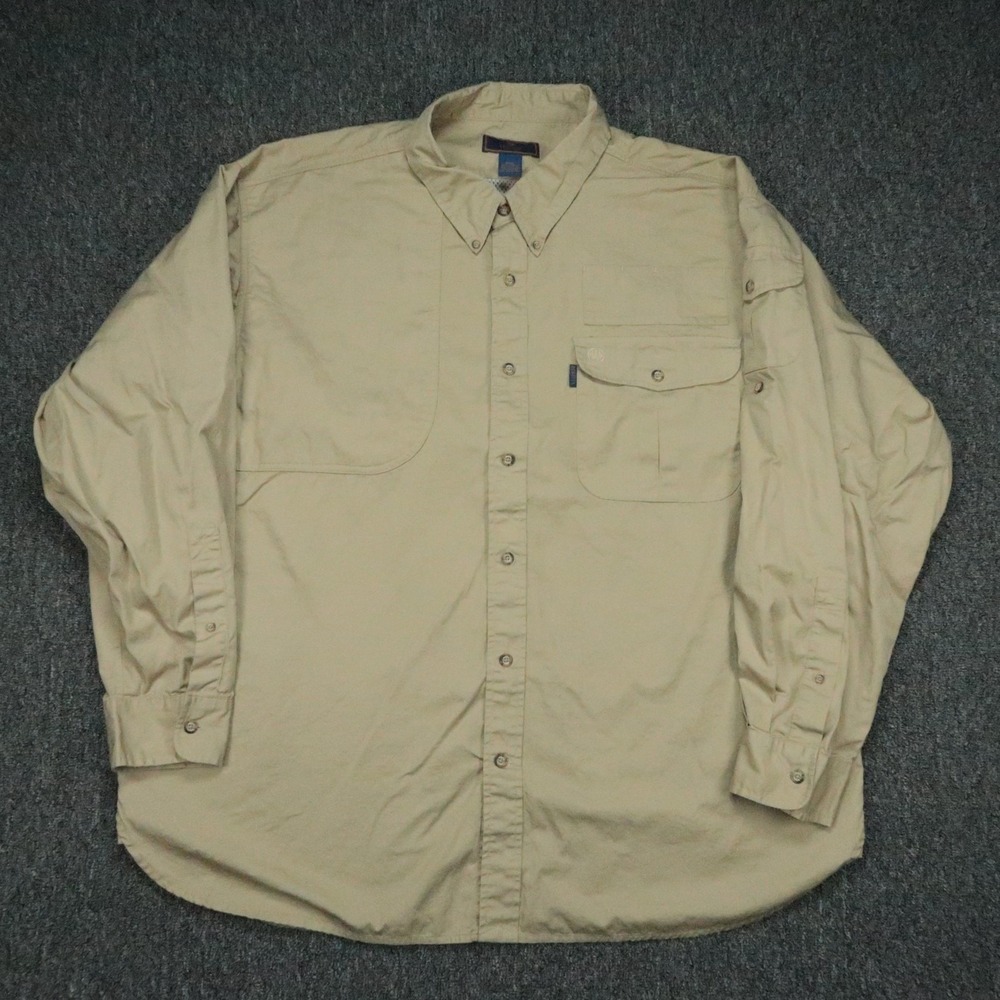 Beretta‎ Shirt Mens 3XL Beige Shooting Long Sleeve Fishing Hunting Outdoor